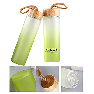 16 OZ Frosted Glass Sport Bottle