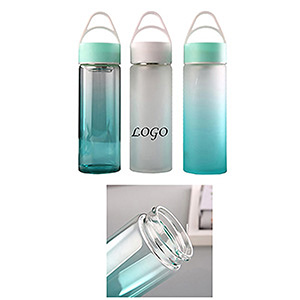 16 OZ Frosted Glass Sport Bottle