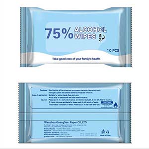 10pcs Pads 75% Alcohol  Wet Wipes