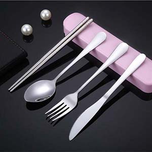 Portable Flatware Set with Case