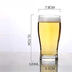 Clear Glass Beer Cups