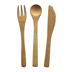 Bamboo Utensil Set in Cotton Pouch